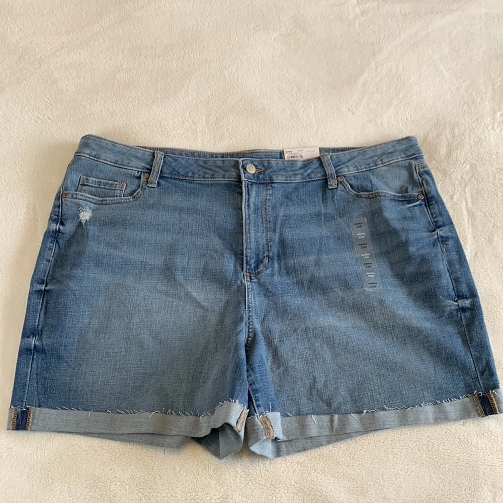 Sonoma High Rise Rolled Cuff Denim Shorts